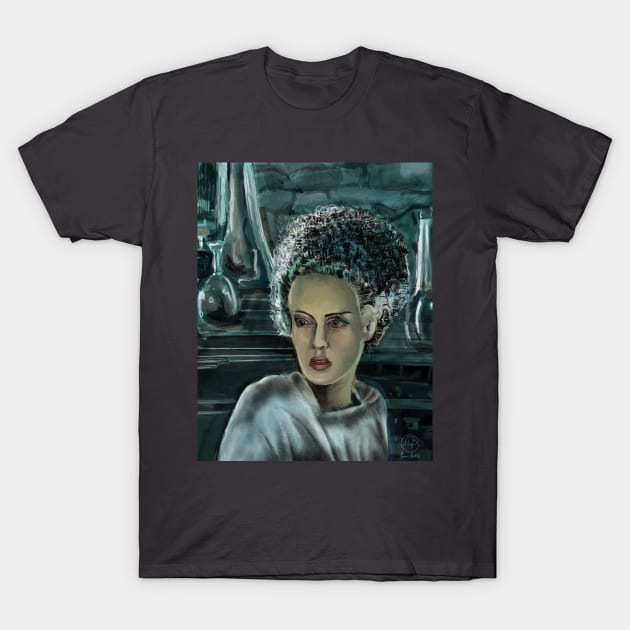 Frankenstein’s Created Bride T-Shirt by GunnerStudios